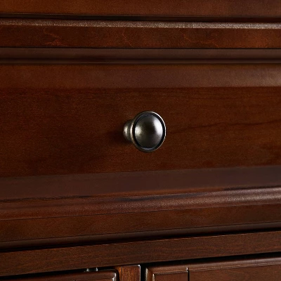 Lafayette Granite White Top Full Size Kitchen Island/Cart Mahogany - Crosley - Image 10