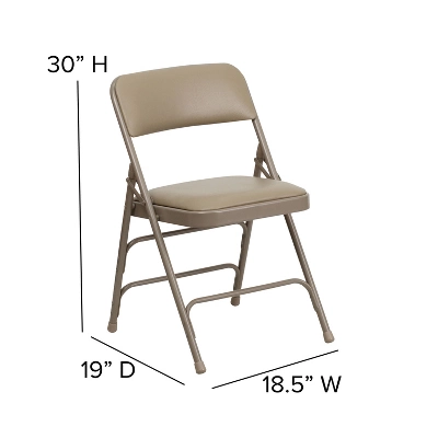 Emma And Oliver 2 Pack Home & Office Portable Party Events Padded Metal Folding Chair - Image 4