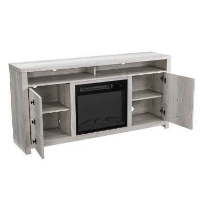 Electric Fireplace TV Stand For TVs Up To 70" White - Home Essentials - Image 10