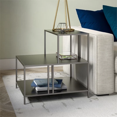 Gunmetal Gray Side Table - Henn&Hart - Image 2