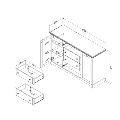 Avilla 4 Drawer Dresser With Doors - South Shore - Image 9