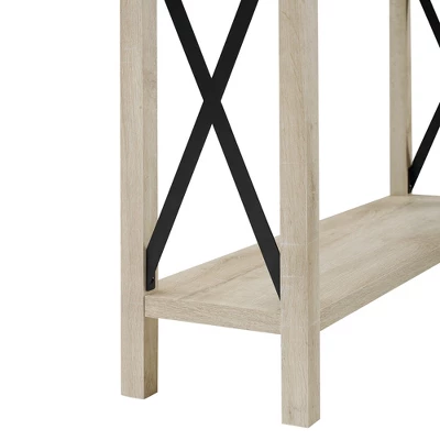 Sophie Rustic Industrial X Frame Entry Table - Saracina Home - Image 3
