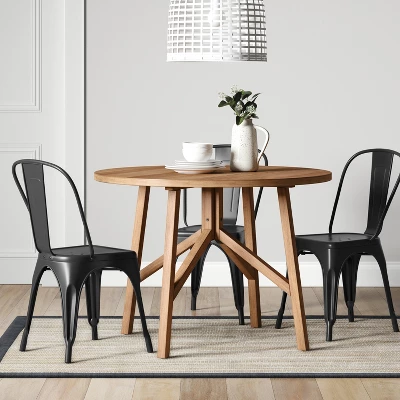 42" Clarksburg Cross Leg Wood Dining Table Round Brown - Threshold™