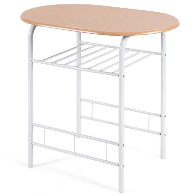 Costway 3 Piece Dining Set Table 2 Chairs Home Kitchen Breakfast Furniture - Image 7