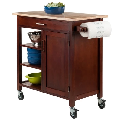 Marissa Kitchen Cart Walnut - Winsome - Image 8