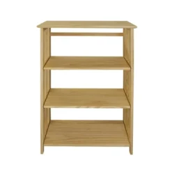 42" 4 Shelf Folding Bookcase Natural - Flora Home