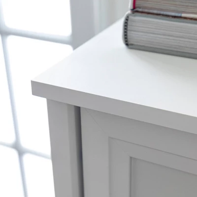 Farmhouse 5 Drawer Grooved Tall Storage Dresser White - Saracina Home - Image 10