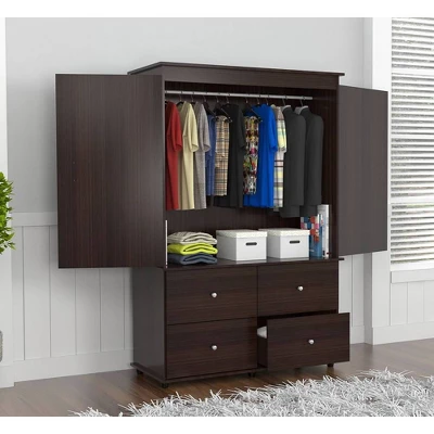 70.9" Video Combo Armoire Espresso - Inval - Image 4