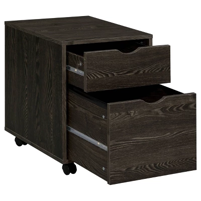Noorvik 2 Drawer Mobile File Cabinet With Caster Wheels Dark Oak - Coaster - Image 2
