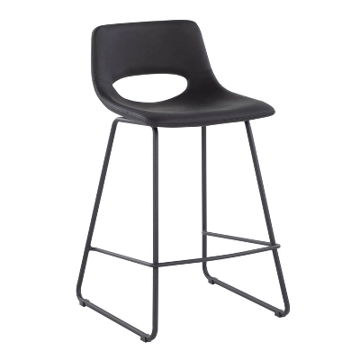 Set Of 2 Robbi Steel/Faux Leather Counter Height Barstools - LumiSource