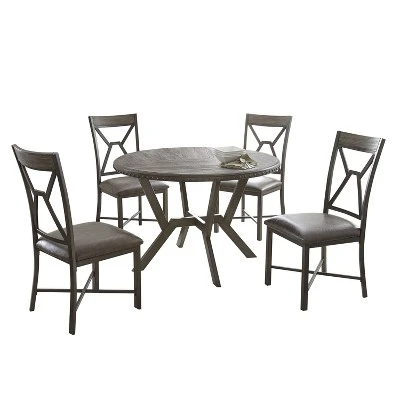 Alamo Round Dining Table Gray - Steve Silver Co. - Image 2