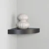 11.8" Floating Corner Shelf Wall Mounted Espresso - Inplace