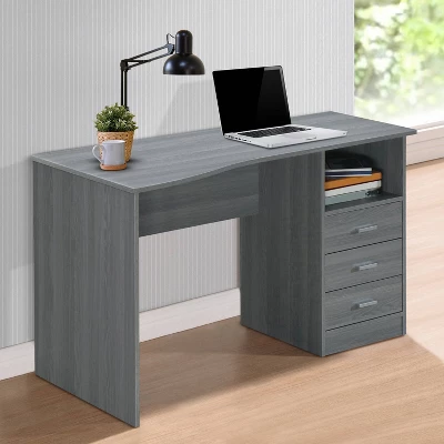 Classic Computer Desk With Multiple Drawers Gray - Techni Mobili - Image 10