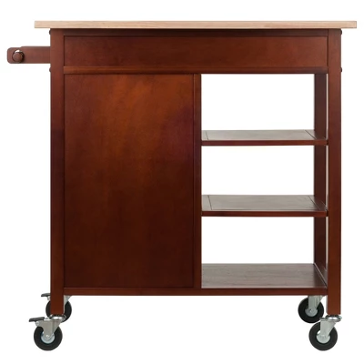 Marissa Kitchen Cart Walnut - Winsome - Image 5