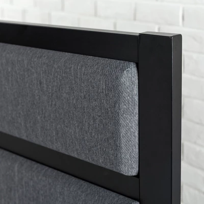 Jessica Upholstered Metal Headboard Gray - Zinus - Image 4