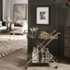 Rosanne Champagne Bar Cart Gold - Inspire Q