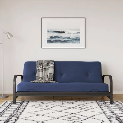 Full Axton Metal Arm Futon Frame With Mattress - Room & Joy - Image 3