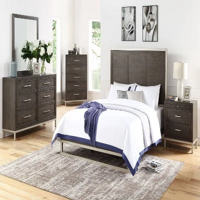 King Broomfield Panel Bed Walnut - Steve Silver Co. - Image 2