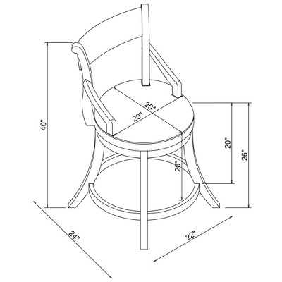 Big And Tall Gerald Counter Height Barstool Brown - Powell Company - Image 8