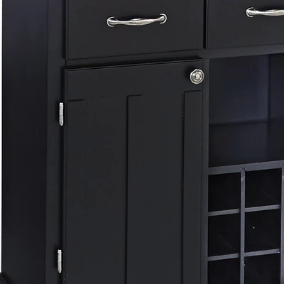 Buffet With 2 Door Hutch Wood/Black/Cherry - Home Styles - Image 5