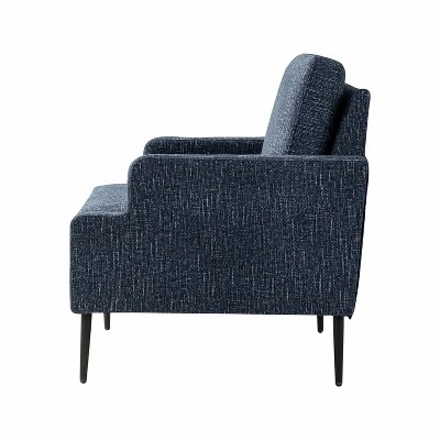 Leandes Mid-century Armchair With Tapered Metal Legs For Living Room And Bedroom | KARAT HOME - Image 2
