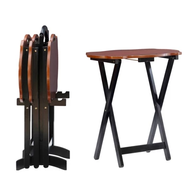 Austin Tray Table Set Black/Hazelnut - Powell Company - Image 3