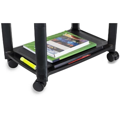 Mount-It! Under Desk Printer Stand With Wheels | Rolling Printer Cart | Height Adjustable Stacked Office Machine Cart W/ Paper Storage Tray - Image 7