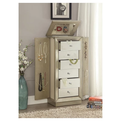 Jewelry Armoire Gold - Acme Furniture