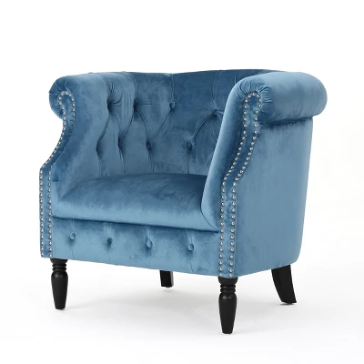 Akira New Velvet Club Chair - Christopher Knight Home - Image 4