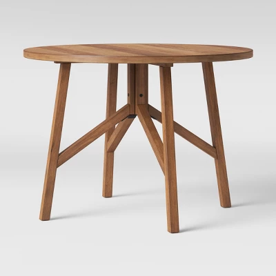 42" Clarksburg Cross Leg Wood Dining Table Round Brown - Threshold™ - Image 2