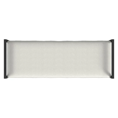 Modern Metal Bench Cream Boucle - HomePop - Image 3