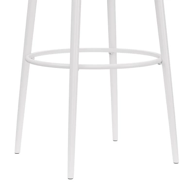 Aubrie Backless 30" Swivel Barstool Off White/Silver - Hillsdale Furniture - Image 6