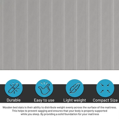 Continental Sleep, 0.75-Inch Heavy Duty Mattress Support Wooden Bunkie Board/Slats With Covered - Image 3