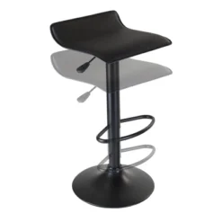 Set Of 2 Obsidian Adjustable Swivel Air Lift Stool Black - Winsome