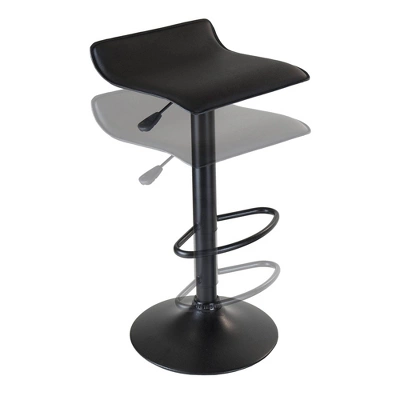 Set Of 2 Obsidian Adjustable Swivel Air Lift Stool Black - Winsome