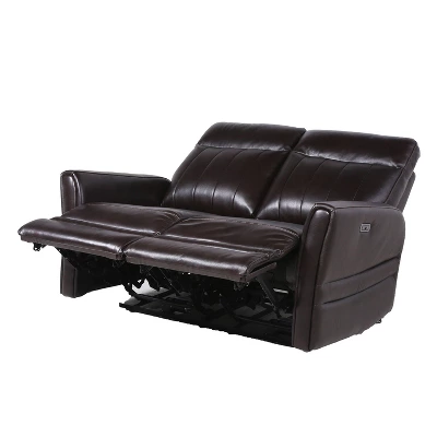 Coachella Power Recliner Loveseat Brown - Steve Silver Co. - Image 4