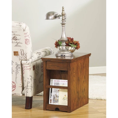 Laflorn Chairside End Side Table With USB Ports And Outlets Brown - Signature Design By Ashley - Image 3