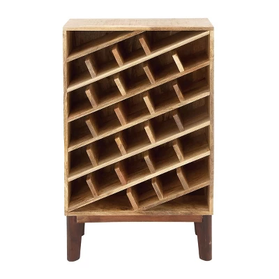 Modern Wood Wine Rack Brown - Olivia & May