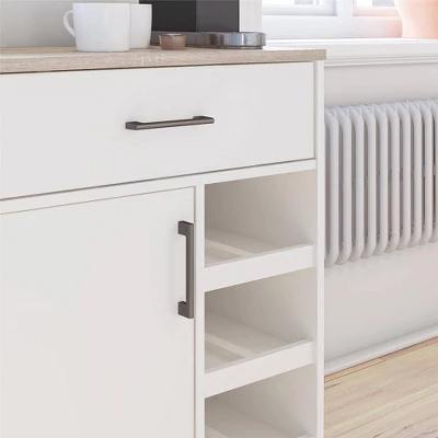 Canturbury Bar Cabinet With Beverage Shelves White - Room & Joy - Image 4