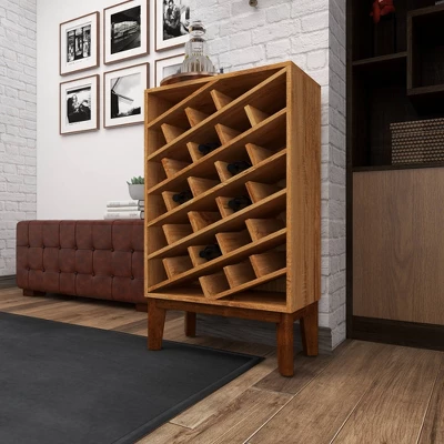 Modern Wood Wine Rack Brown - Olivia & May - Image 5