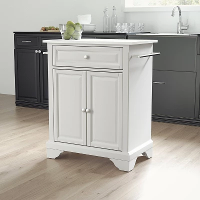 Lafayette Stone Top Portable Kitchen Island/Cart White - Crosley - Image 2