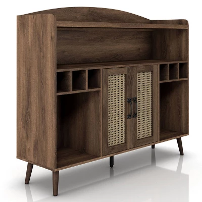 Klimar Open Shelves Buffet Distressed Walnut - MiBasics - Image 4