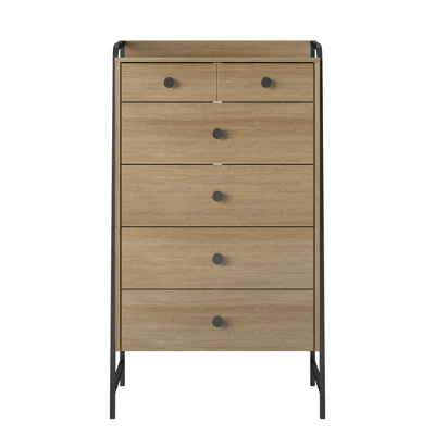 Bushwick Tall 5 Drawer Dresser Natural - Novogratz - Image 5