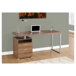 Computer Desk Silver Metal - EveryRoom