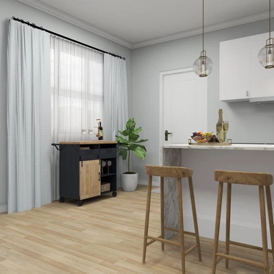 Industrial Rolling Cart Black - Olivia & May - Image 9