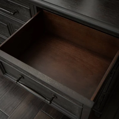 Cindi Sleigh 7 Drawer Dresser Dark Gray - Abbyson Living - Image 5