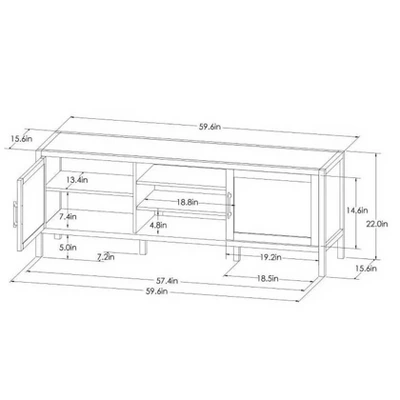 Warwick TV Stand For TVs Up To 69" With Storage - Threshold™ - Image 4