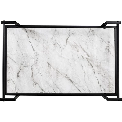 Honey-Can-Do 2 Tier Bar Cart Faux Marble - Image 5