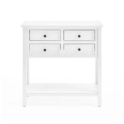 32" Middlebury Wood Console Table With 4 Drawers White - Alaterre Furniture - Image 7