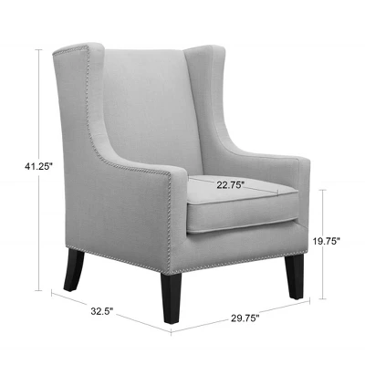 Colette Wing Chair Linen - Image 5